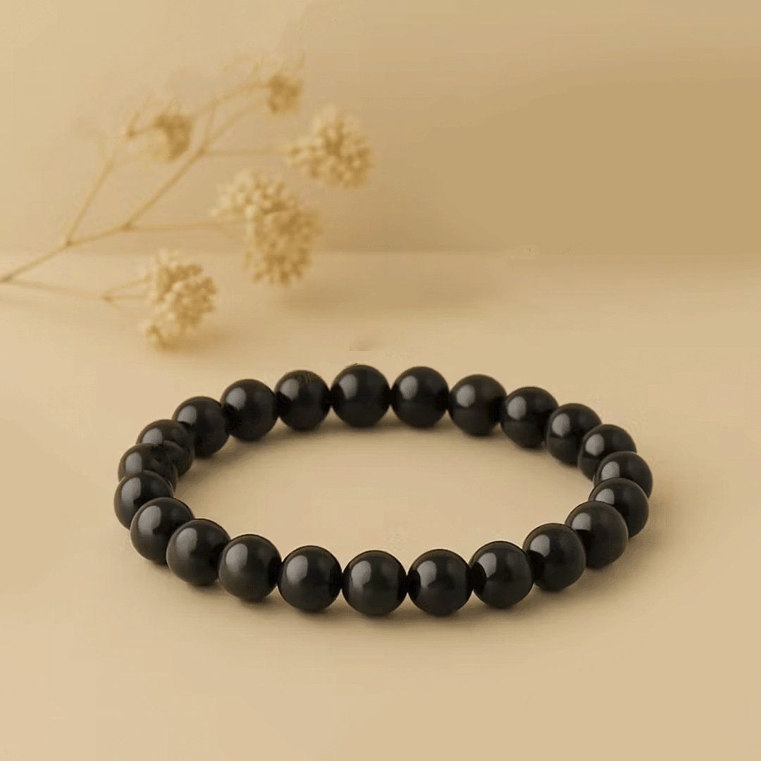 Black Obsidian Unisex Bracelet - Pure Nazar Protection & Growth