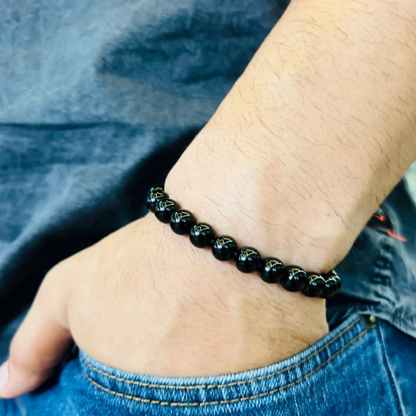 Black Obsidian Unisex Bracelet - Pure Nazar Protection & Growth
