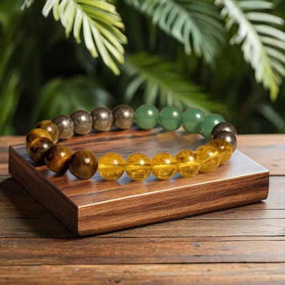 Pyrite Lakshmi Ganesh Ji Frame with Money Magnet Bracelet