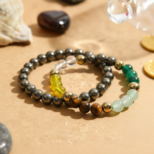 Pyrite Bracelet & Money Magnet Bracelet Combo
