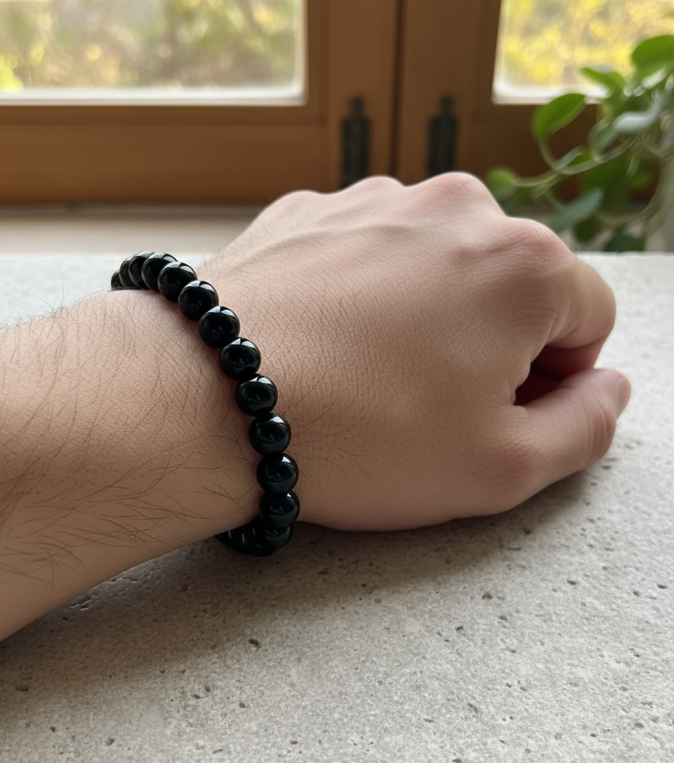 Black Obsidian Unisex Bracelet - Pure Nazar Protection & Growth