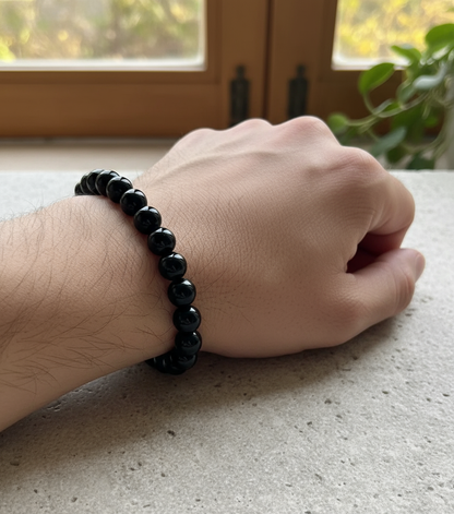 Black Obsidian Unisex Bracelet - Pure Nazar Protection & Growth