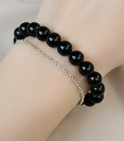 Black Obsidian Unisex Bracelet - Pure Nazar Protection & Growth